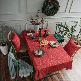 Christmas Gold Stamping Wind Chimes Print Cotton And Linen Tablecloth