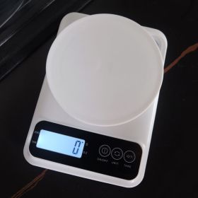 Hangable electronic kitchen scale; accurate 1g plastic shell disc food preparation scale; small household electronic scale 5/10kg