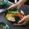 Japanese Ceramics Ramen Bowl Creative Commercial Dinnerware Home Eat Noodle Big Bowl Soup Bowl Large Rice Bowl Hat Bowl