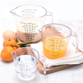 150/300/600ml Handle Water Milk Egg Scale Measuring Cup Mug Measurement Tool (Color: Transparent, size: 600ml)