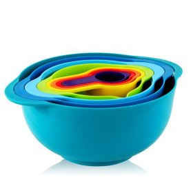 Household Kitchen Tools Multipurpose Stackable Mixing Bowl Set (Color: Multi Colors, Type: Kitchen Tools)