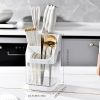 1pc Multipurpose Cutlery Knife Spoon Fork Chopsticks Storage Box Pot Lid Shelver PET Clear Color Cutlery Water Filter Holder Kitchen Cutlery Holder
